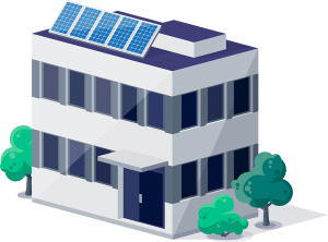 Commercial Building with Solar Panels